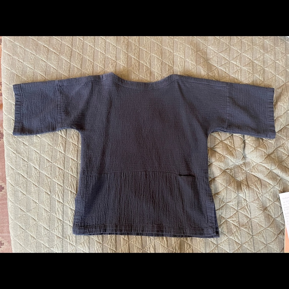 Black Crane Quilted Top Large